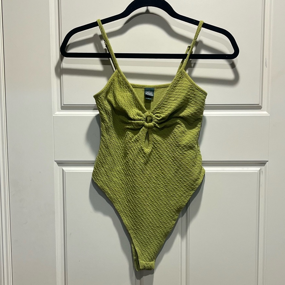 Wild Fable Olive Textured Bodysuit